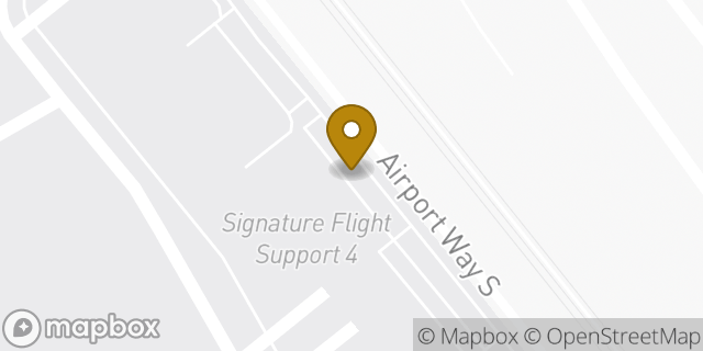 Map showing the location of Hertz Car Rental - FBO - King County Boeing Field (BFI) in Seattle, WA 98108