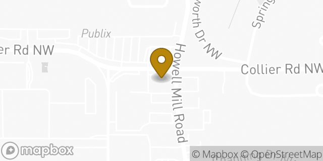 Map showing the location of McDonald's in Atlanta, GA 30318