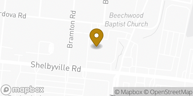 Map showing the location of FedEx ShipSite in Louisville, KY 40207