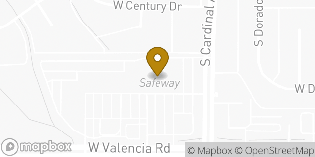 Map showing the location of Coinme in Tucson, AZ 85746