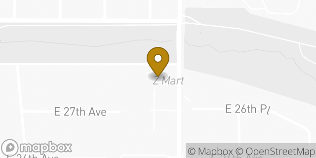 Map showing the location of Amazon Locker - Hayward in Aurora, CO 80011
