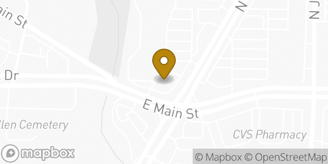 Map showing the location of Papa John's Pizza in Allen, TX 75002