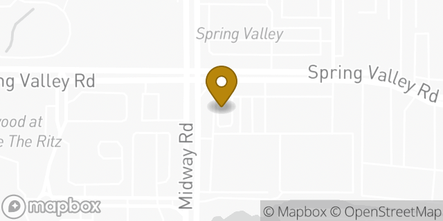 Map showing the location of McDonald's in Farmers Branch, TX 75244
