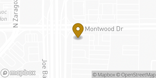 Map showing the location of Chase Bank in El Paso, TX 79936