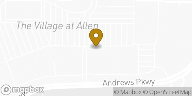 Map showing the location of Amazon Locker - Pineapple in Allen, TX 75002