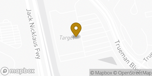 Map showing the location of Target Grocery in Hilliard, OH 43026