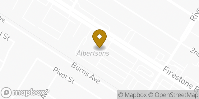 Map showing the location of Albertsons in Downey, CA 90241