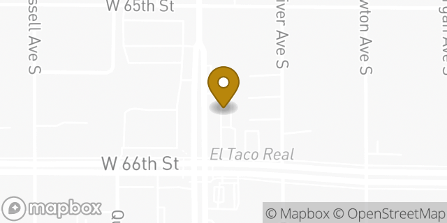 Map showing the location of Dunkin' in Richfield, MN 55423