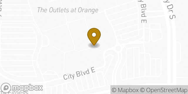 Map showing the location of Starbucks in Orange, CA 92868