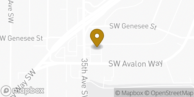 Map showing the location of Amazon Locker - Rancho in Seattle, WA 98126