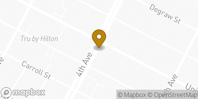 Map showing the location of Starbucks in Brooklyn, NY 11215