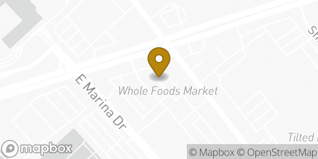 Map showing the location of Whole Foods Market in Long Beach, CA 90803