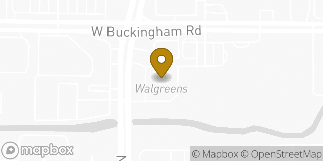 Map showing the location of ATM Walgreens in Garland, TX 75042