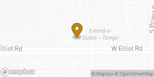 Map showing the location of Whataburger in Tempe, AZ 85284