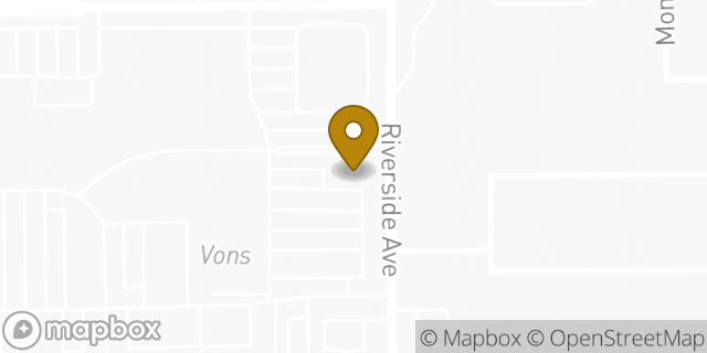 Map showing the location of Chase Bank in Riverside, CA 92506