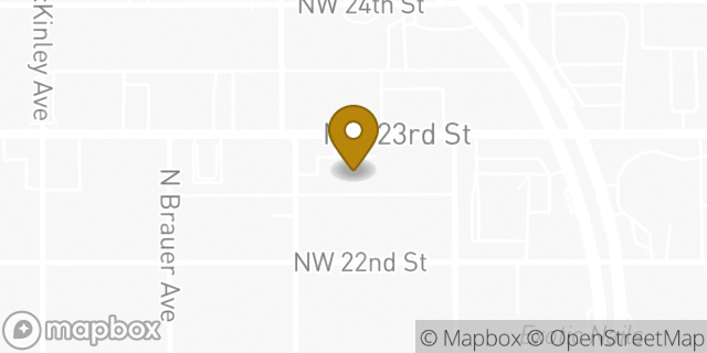 Map showing the location of AutoZone in Oklahoma City, OK 73106