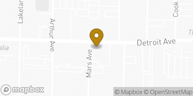 Map showing the location of Subway in Lakewood, OH 44107