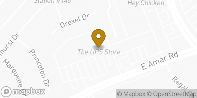 Map showing the location of The UPS Store in Walnut, CA 91789