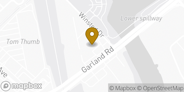Map showing the location of Amazon Locker - Mahalo in Dallas, TX 75218