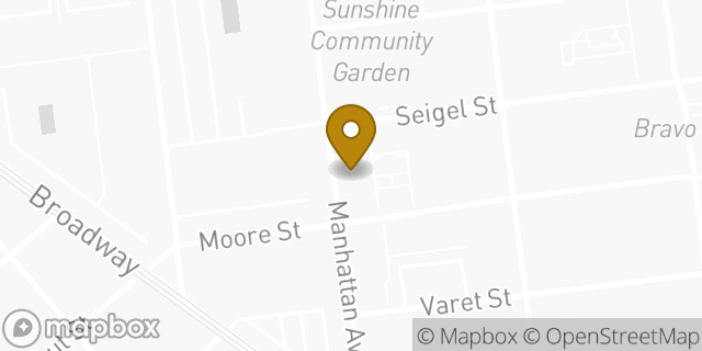 Map showing the location of Amazon Locker - Jambalaya in Brooklyn, NY 11206