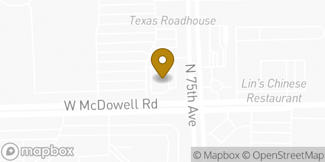Map showing the location of Starbucks in Phoenix, AZ 85035