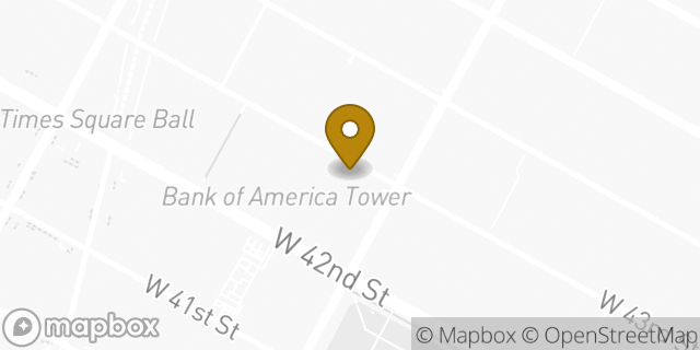 Map showing the location of Starbucks in New York, NY 10036