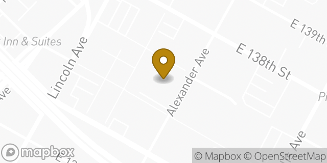 Map showing the location of Amazon Locker - Hosiery in Bronx, NY 10454