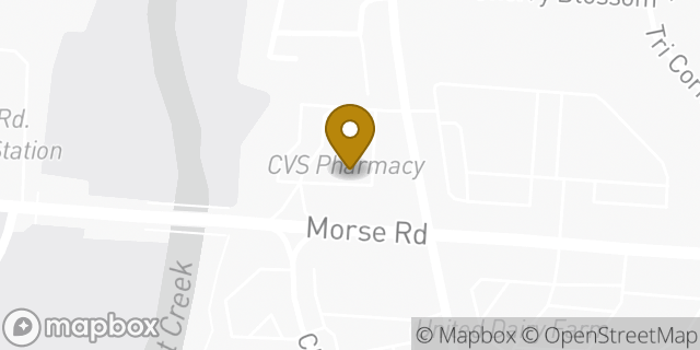 Map showing the location of CVS Pharmacy in Columbus, OH 43230