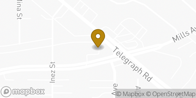 Map showing the location of Autozone Auto Parts in Whittier, CA 90605