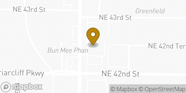 Map showing the location of Subway in Kansas City, MO 64116