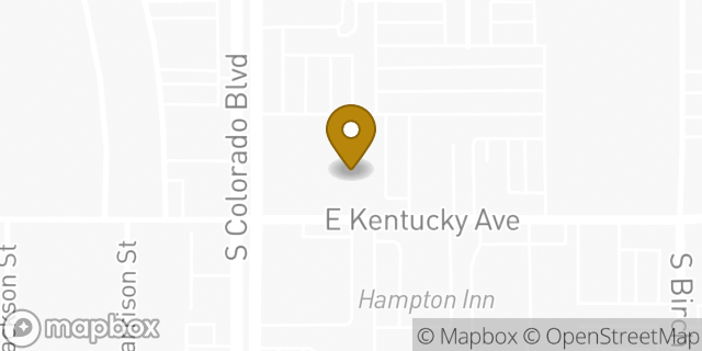 Map showing the location of Staples in Glendale, CO 80246