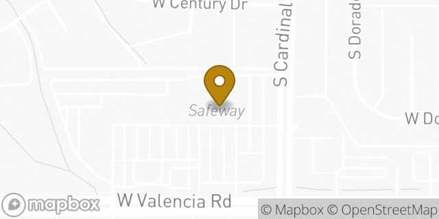 Map showing the location of Safeway in Tucson, AZ 85746