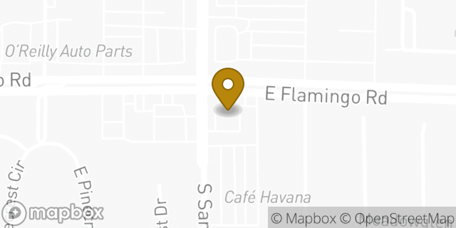 Map showing the location of Pearle Vision in Las Vegas, NV 89121