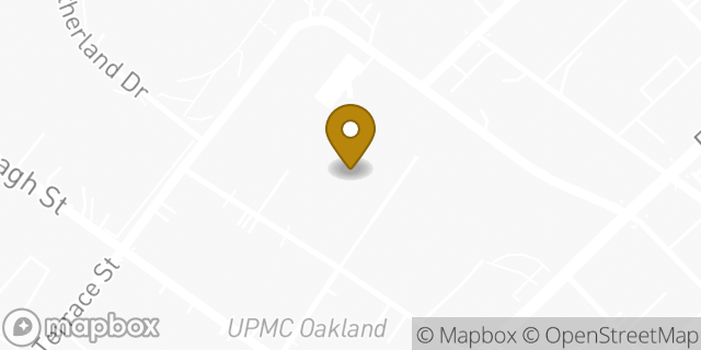 Map showing the location of Starbucks Coffee Company in Pittsburgh, PA 15213