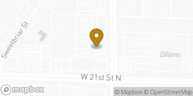 Map showing the location of McDonald's in Wichita, KS 67204