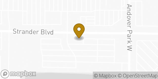 Map showing the location of Starbucks in Tukwila, WA 98188