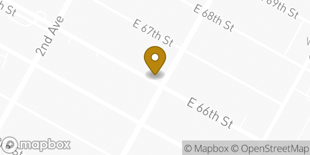 Map showing the location of Dunkin' in New York, NY 10065