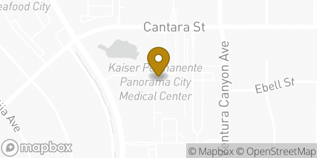Map showing the location of Kaiser Permanente Panorama City Medical Center in Panorama City, CA 91402