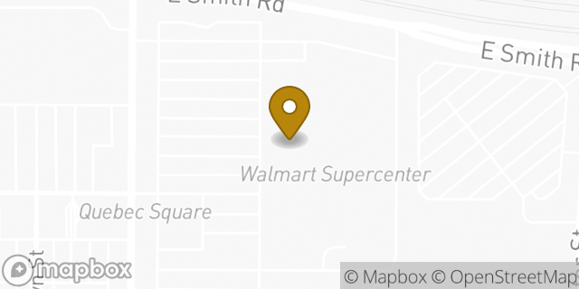 Map showing the location of Walmart in Denver, CO 80207