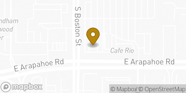 Map showing the location of Starbucks in Greenwood Village, CO 80112
