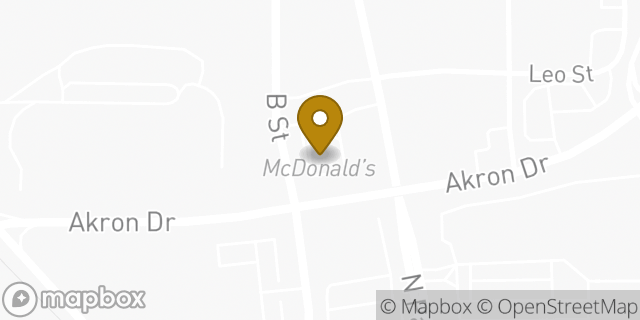 Map showing the location of McDonald's in Winston-Salem, NC 27105