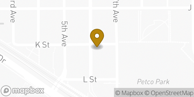 Map showing the location of Subway in San Diego, CA 92101