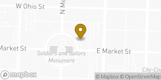 Map showing the location of Chase ATM in Indianapolis, IN 46204