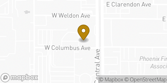 Map showing the location of Chase Bank in Phoenix, AZ 85012