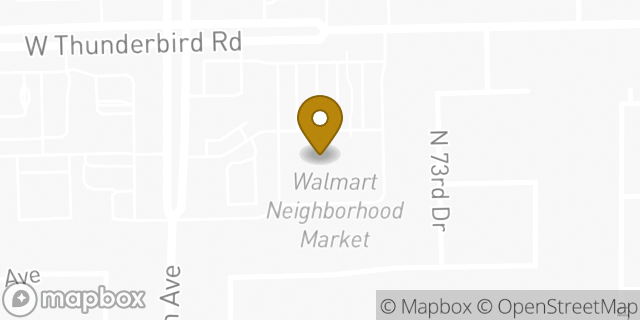Map showing the location of Walmart Neighborhood Market in Peoria, AZ 85381