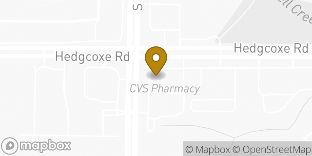 Map showing the location of CVS Pharmacy in Plano, TX 75025