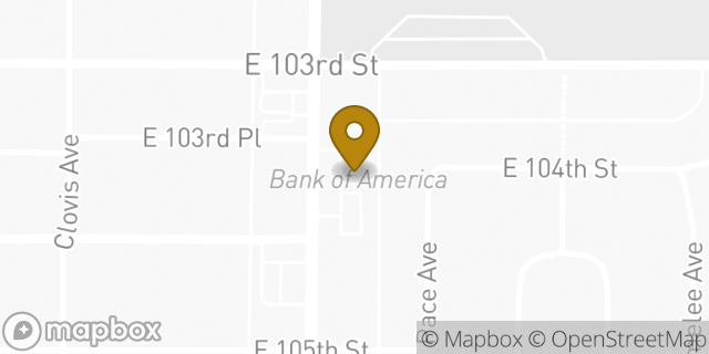 Map showing the location of Bank of America in Los Angeles, CA 90002