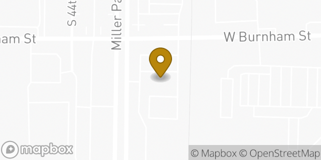 Map showing the location of Amazon Locker - Atalanta in Milwaukee, WI 53215