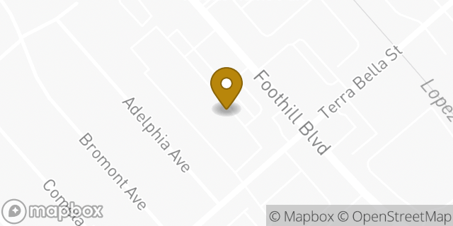 Map showing the location of AutoZone in Sylmar, CA 91342