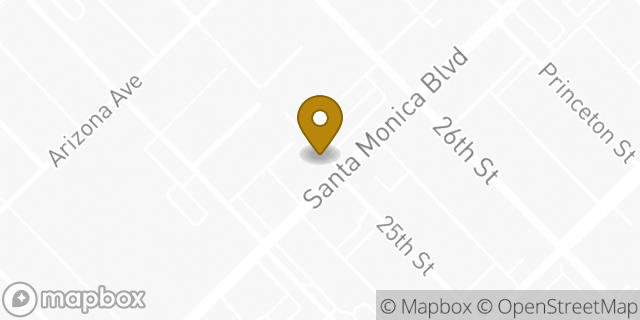 Map showing the location of Subway in Santa Monica, CA 90404